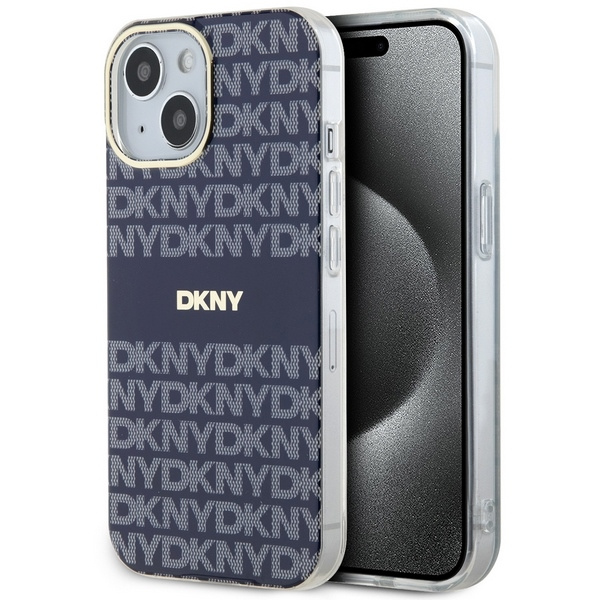 DKNY DKHMP15SHRHSEB iPhone 15 / 14 / 136.1" niebieski/blue hardcase IML Mono & Stripe MagSafe