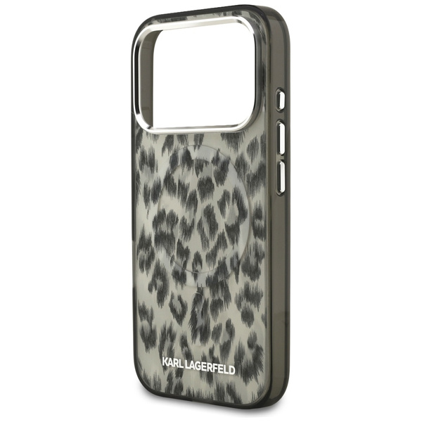 Etui Karl Lagerfeld IML Leopard Pattern  MagSafe do iPhone 17 Pro brązowy