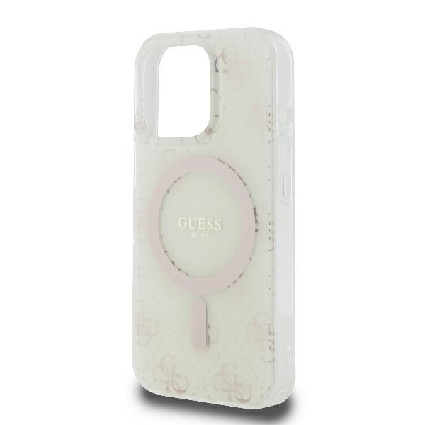 Guess GUHMP16LH4DTEH iPhone 16 Pro6.3" biały/white hardcase IML 4G Background MagSafe