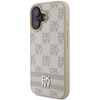 DKNY DKHCP16SPCPTSSP iPhone 16 6.1"różowy/pink hardcase Checkered Pattern & Printed Stripes