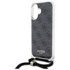 Guess GUHCP16SHC4SEK iPhone 16 6.1"      czarny/black hardcase Crossbody Cord 4G Print