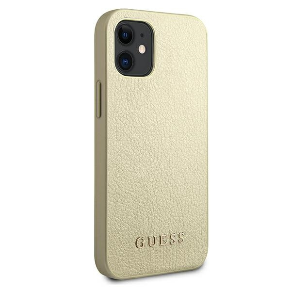 Guess GUHCP12SIGLGO iPhone 12 mini 5,4"złoty/gold hardcase Iridescent