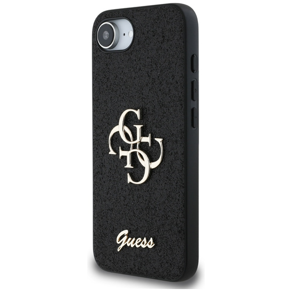 Etui Guess Fixed Glitter Big 4G do       iPhone 16e czarny