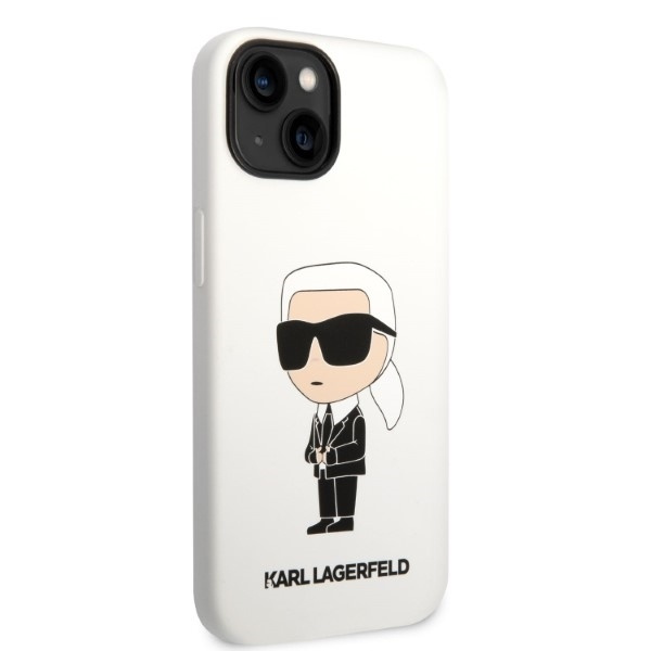 KARL LAGERFELD KLHCP14MSNIKBCH IPHONE 14 PLUS / 15 PLUS 6,7" HARDCASE BIAŁY/WHITE SILICONE IKONIK