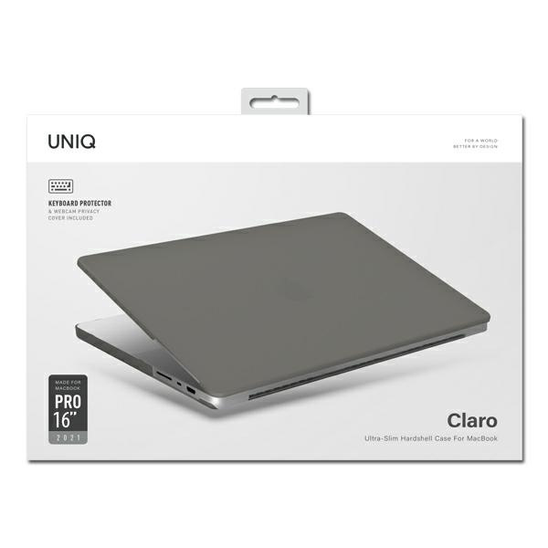 UNIQ etui Claro MacBook Pro 16"          (2021/2023/2024) przezroczysty szary/smoke matt grey