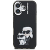 Etui Karl Lagerfeld IML Aquarelle Karl   & Choupette & Logo do iPhone 16 czarny