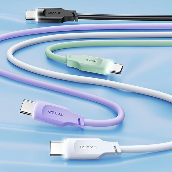 USAMS Kabel USB-C  6A 1,2m Port Display Fast charging  Lithe Series zielony/green SJ568USB04 (US-SJ568)