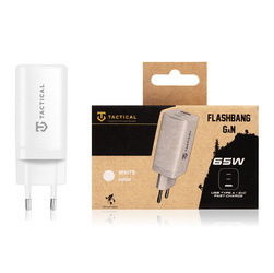 Tactical FlashBang GaN 65W White mains charger