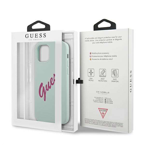 Guess GUHCP12SLSVSBF iPhone 12 mini5,4" niebieski fuksja/blue fuschia hardcase Silicone Vintage