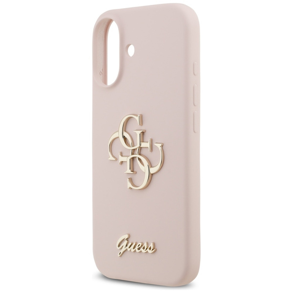 Etui Guess Silicone Big 4G Script do     iPhone 17 różowy