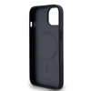 DKNY DKHMP14SPSHRPSK iPhone 14 / 15 / 13czarny/black hardcase Leather Monogram Pattern Metal Logo MagSafe