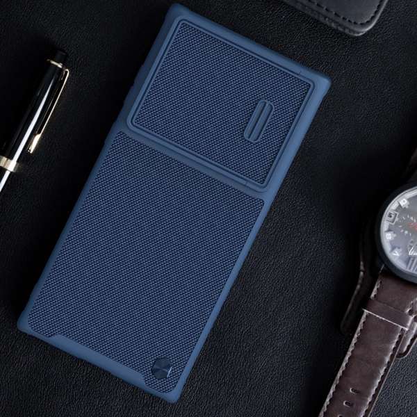 Nillkin Textured S Case for Samsung Galaxy S23 Ultra armored cover with camera cover blue