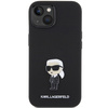 Etui Karl Lagerfeld Silicone Ikonik Metal Pin na iPhone 15 - czarne