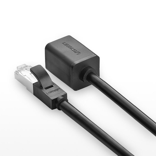 Kabel Ugreen NW112 11282 sieciowy Ethernet RJ45 (żeński) - RJ45 (męski) F/UTP Cat. 6 1 Gbps 3m - czarny