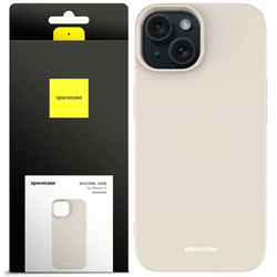 Spacecase Etui Silicone Case iPhone 15 bone