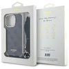 Guess GUHCP16LHC4SEK iPhone 16 Pro 6.3"  czarny/black hardcase Crossbody Cord 4G Print