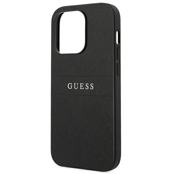 Guess GUHCP14LPSASBBK iPhone 14 Pro6,1" czarny/black Saffiano Strap