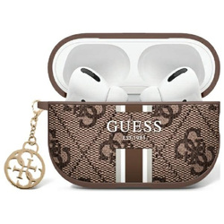 Guess GUA2P4RPSW AirPods 1/2 cover       brązowy/brown 4G Printed Stripes Charm
