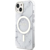 Guess GUHMP14MPCUMAH iPhone 14 Plus/ 15 Plus 6.7" biały/white hardcase Marble MagSafe