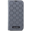 Etui Karl Lagerfeld Saffiano Monogram na iPhone 14 Pro Max - srebrne