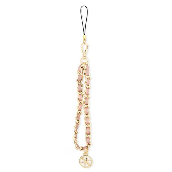 Guess zawieszka GUSTSAS4P Phone Strapróżowy/pink Chain Metal 4G Charm