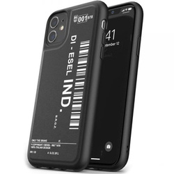 DIESEL MOULDED CASE CORE BARCODE GRAPHIC IPHONE 12 MINI CZARNO-BIAŁY