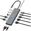 Verbatim Adapter Hub USB-C - 2xHDMI/DP/  Eternet/6xUSB-A/Jack 3.5mm/2xUSB-C aluminiowy/aluminum 32153