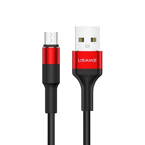 USAMS CABLE U5 2A MICRO USB 1.2M RED