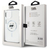 Karl Lagerfeld KLHMP15SHLSCHH iPhone 15   6.1" biały/white hardcase IML Metal Choupette Head MagSafe