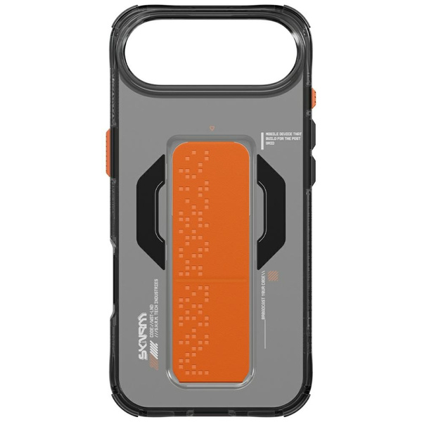 Etui Skinarma Haxa do iPhone Air         Magnetic Charging + Grip Stand grafitowy