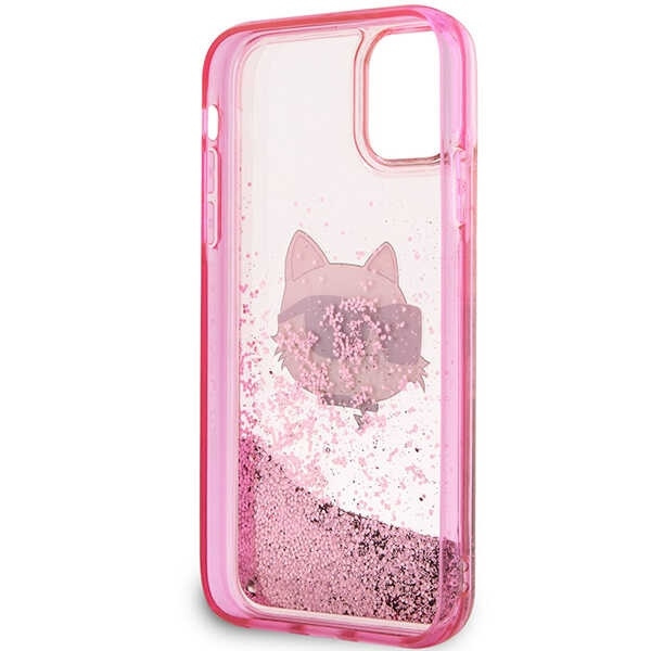 KARL LAGERFELD KLHCN61LNCHCP IPHONE 11/ XR PINK/ PINK HARDCASE GLITTER CHAPETTE HEAD