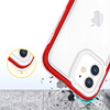 CLEAR 3IN1 CASE FOR IPHONE 12 FRAME GEL COVER RED