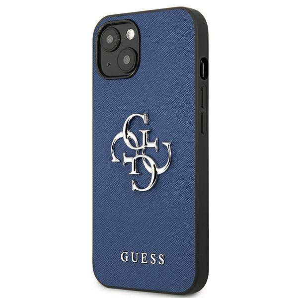 Guess GUHCP13SSA4GSBL iPhone 13 mini5,4" niebieski/blue hardcase Saffiano 4G Metal Logo