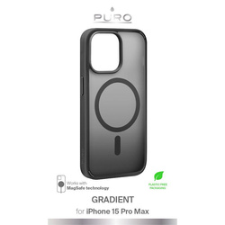 PURO GRADIENT MAG Etui iPhone 15 Pro Max MagSafe Czarne
