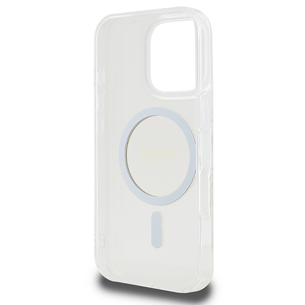 Guess GUHMP16XHFGERET iPhone 16 ProMax 6.9" przeźroczysty/transparent hardcase IML Glitter Circle MagSafe