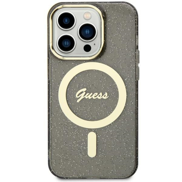 Guess GUHMN61HCMCGK iPhone 11 / Xr 6.1"czarny/black hardcase Glitter Gold MagSafe