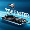 Joyroom ładowarka samochodowa 2xPD + 2xQC3.0 72W 1,5m czarna (JR-CL05)