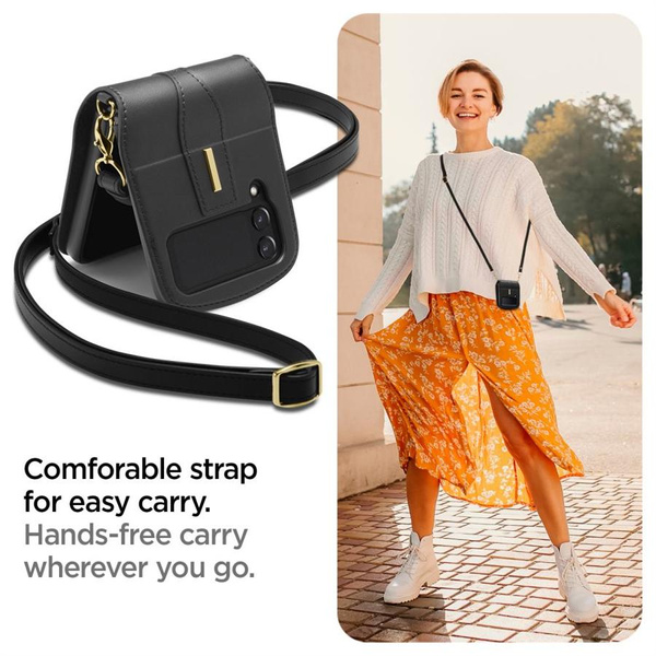 Etui Spigen Linear Calin na Samsung Galaxy Z Flip 4 - czarne