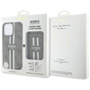 Etui Guess 4G Stripes z portfelem        Magsafe do iPhone 16 Pro Max brązowy