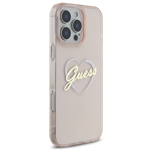 Guess GUHCP16XHCHGSPP iPhone 16 Pro Max6.9" różowy/pink hardcase IML Heart