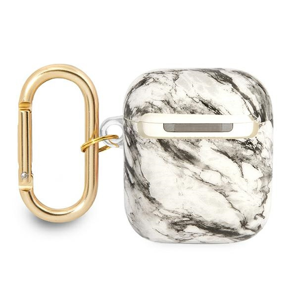 Guess GUA2HCHMAG AirPods 1/2 coverszary/grey Marble Strap Collection