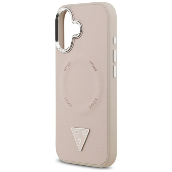 Etui Guess Triangle Logo MagSafe do      iPhone 17 różowy