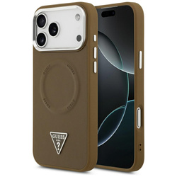 Etui Guess Triangle Logo MagSafe do      iPhone 17 Pro Max brązowy