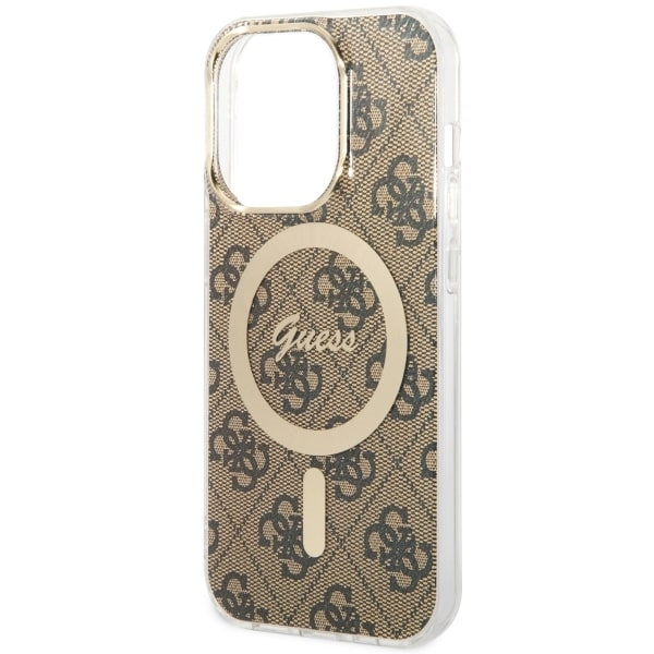 Guess GUHMP14LH4STW iPhone 14 Pro 6.1"brązowy/brown hardcase 4G MagSafe