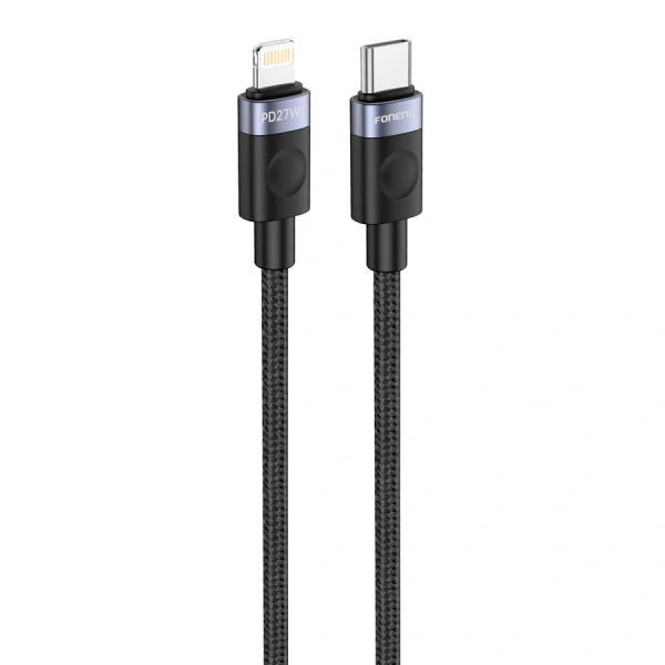 FONENG kabel X115 USB-C - Lightning PD 27W 1M Czarny