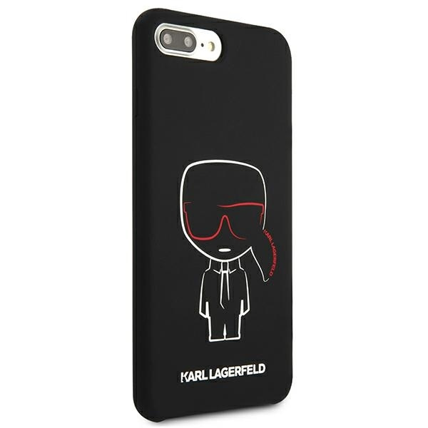 KARL LAGERFELD KLHCI8LSLKCBK IPHONE 7/8 PLUS HARDCASE CZARNY/BLACK SILICONE KARL ICONIC