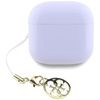 Słuchawki TWS Guess Glossy Effect        Printed Classic Logo & Charm lawendowy