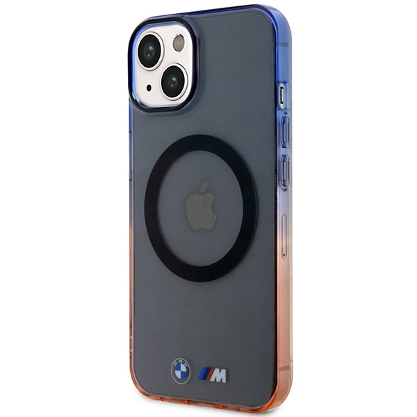 Etui BMW Gradient Bumper MagSafe na iPhone 14 - szare