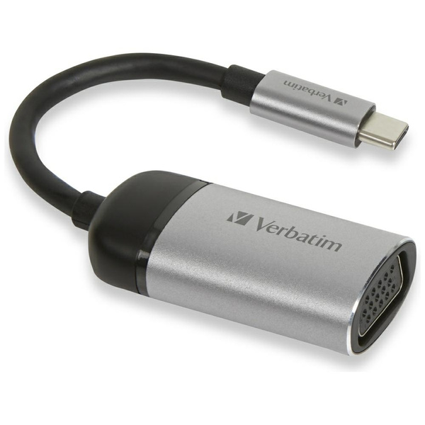 Verbatim Adapter USB-C - VGA             aluminiowy/aluminum 49145