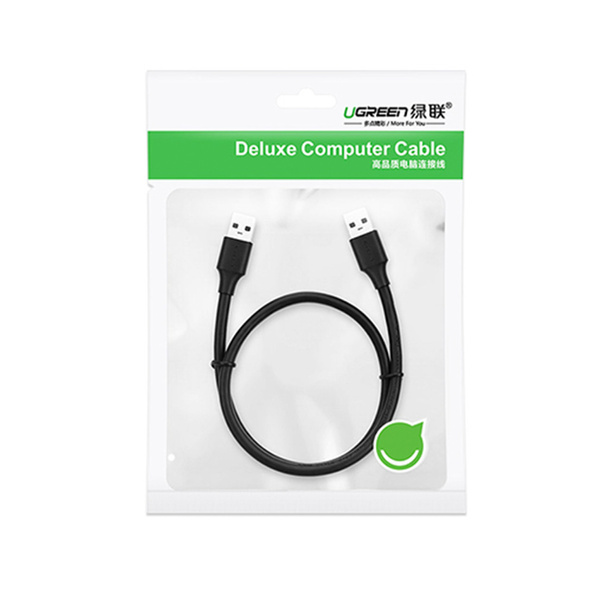 UGREEN USB CABLE - USB 2.0 480MB/S 0.25M BLACK (US102)